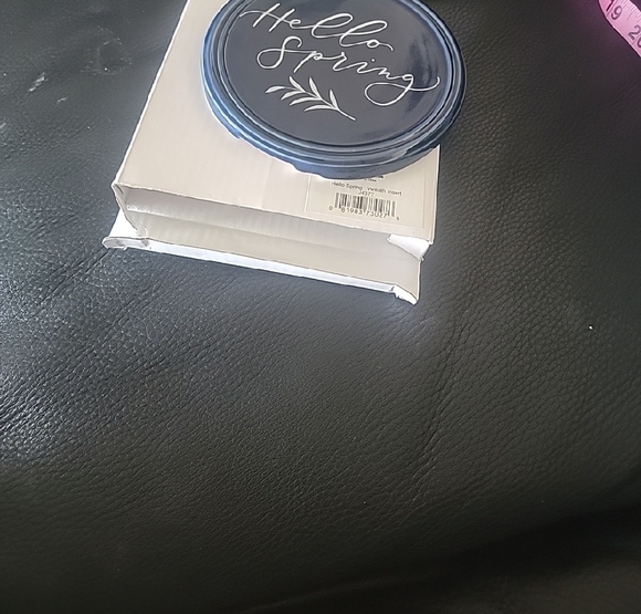 Blue 'Hello Spring' Decorative Plate/wreath Insert - Picture 2 of 5